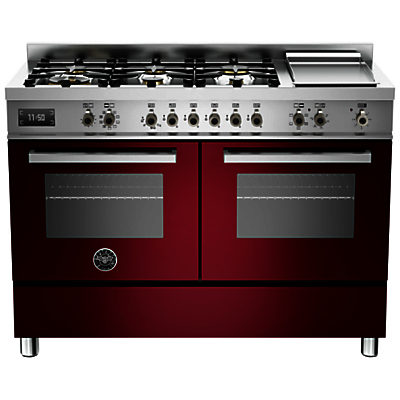 Bertazzoni Professional Series 120cm Dual Fuel Twin Range Cooker Burgundy Bertazzoni Professional Series 120cm Dual Fuel Twin Range Cooker Burgundy